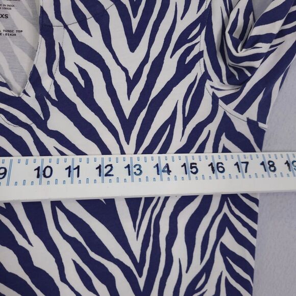 Coolibar Top Womens X-Small St Lucia UPF 50+ Tunic Blue White 3/4 Sleeve XS - Picture 6 of 10